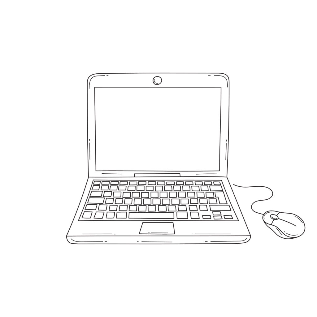 Sesión online — icono de portátil